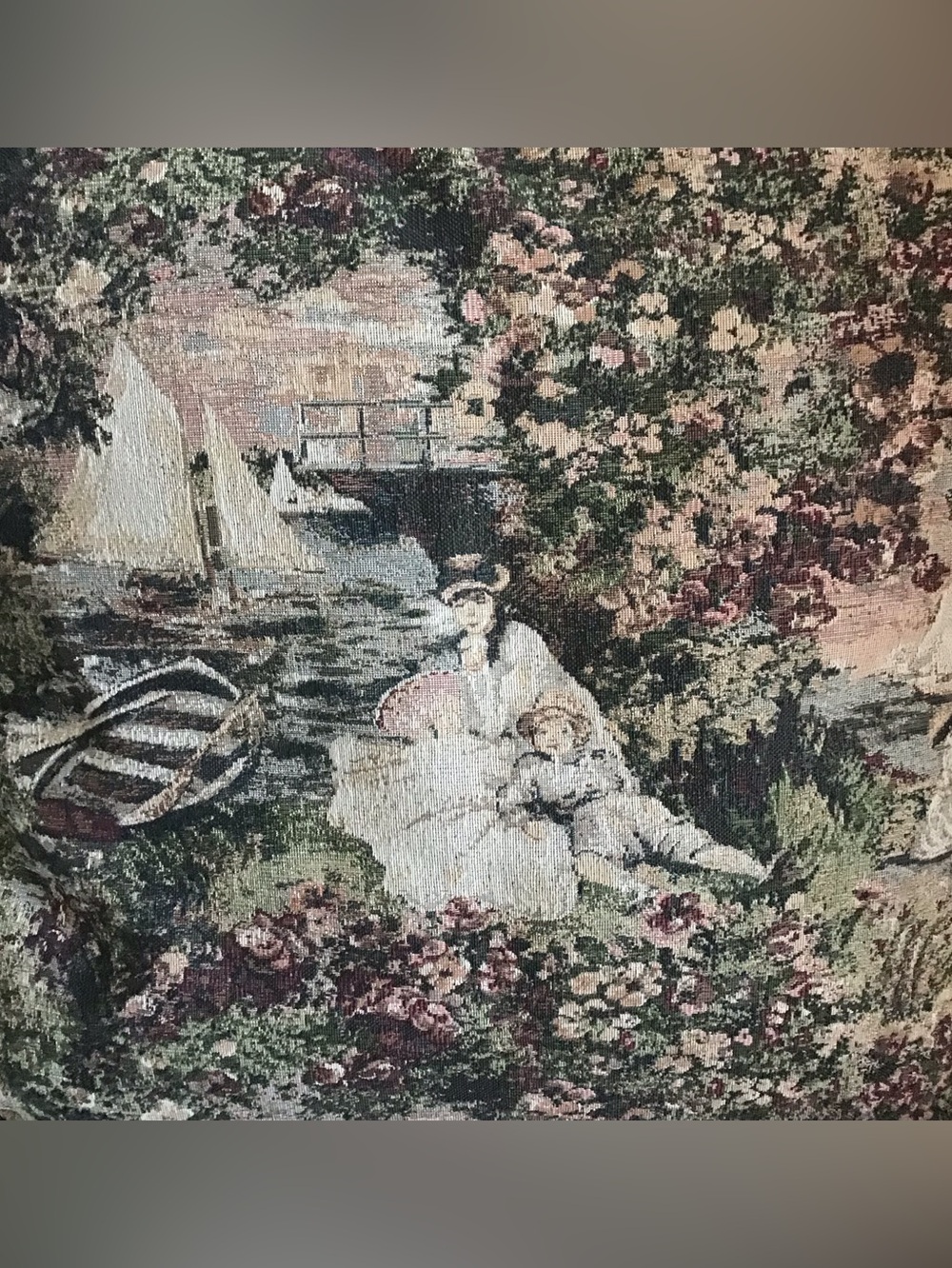 Vintage Tapestry Victorian Large Accent Pillows (Set of 2)